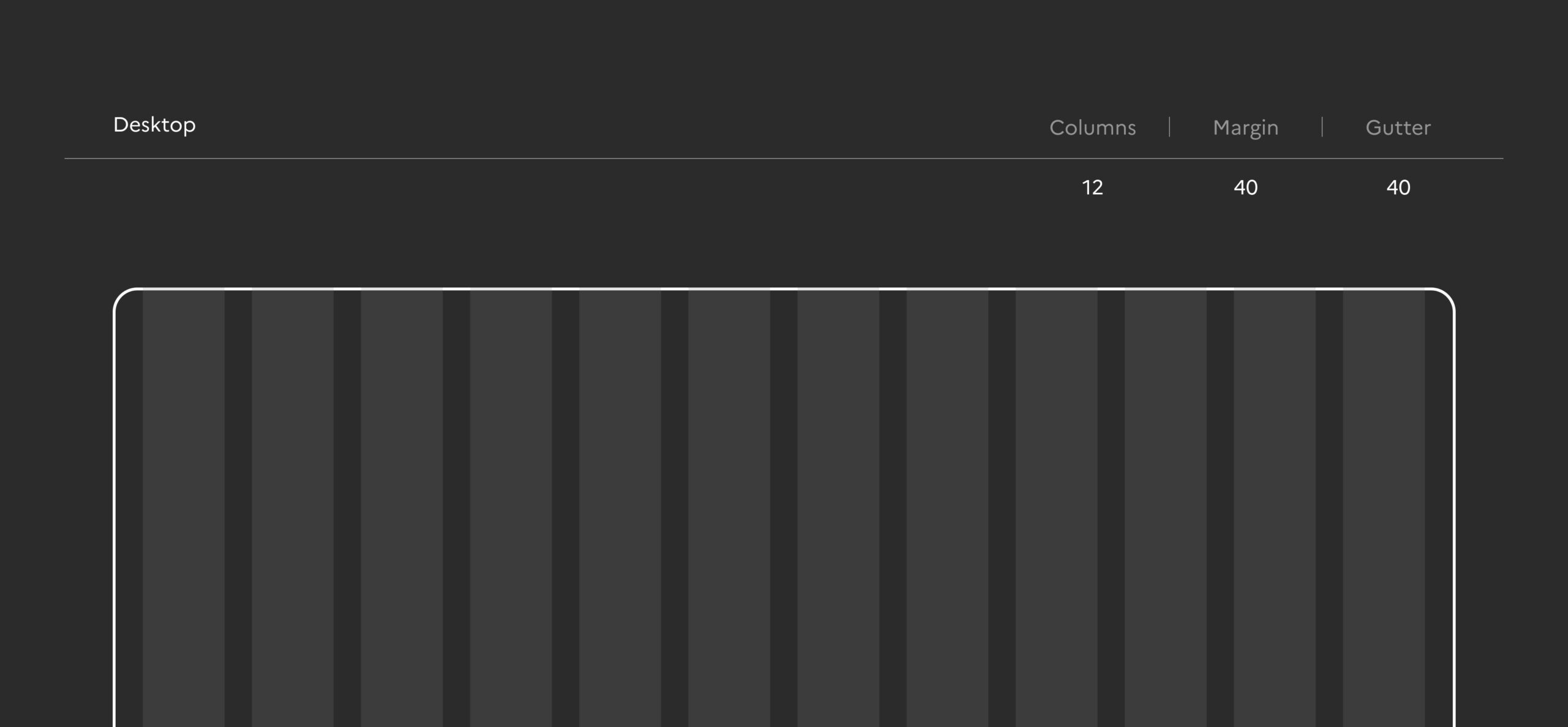 Grille de mise en page interface destop Aimé.e